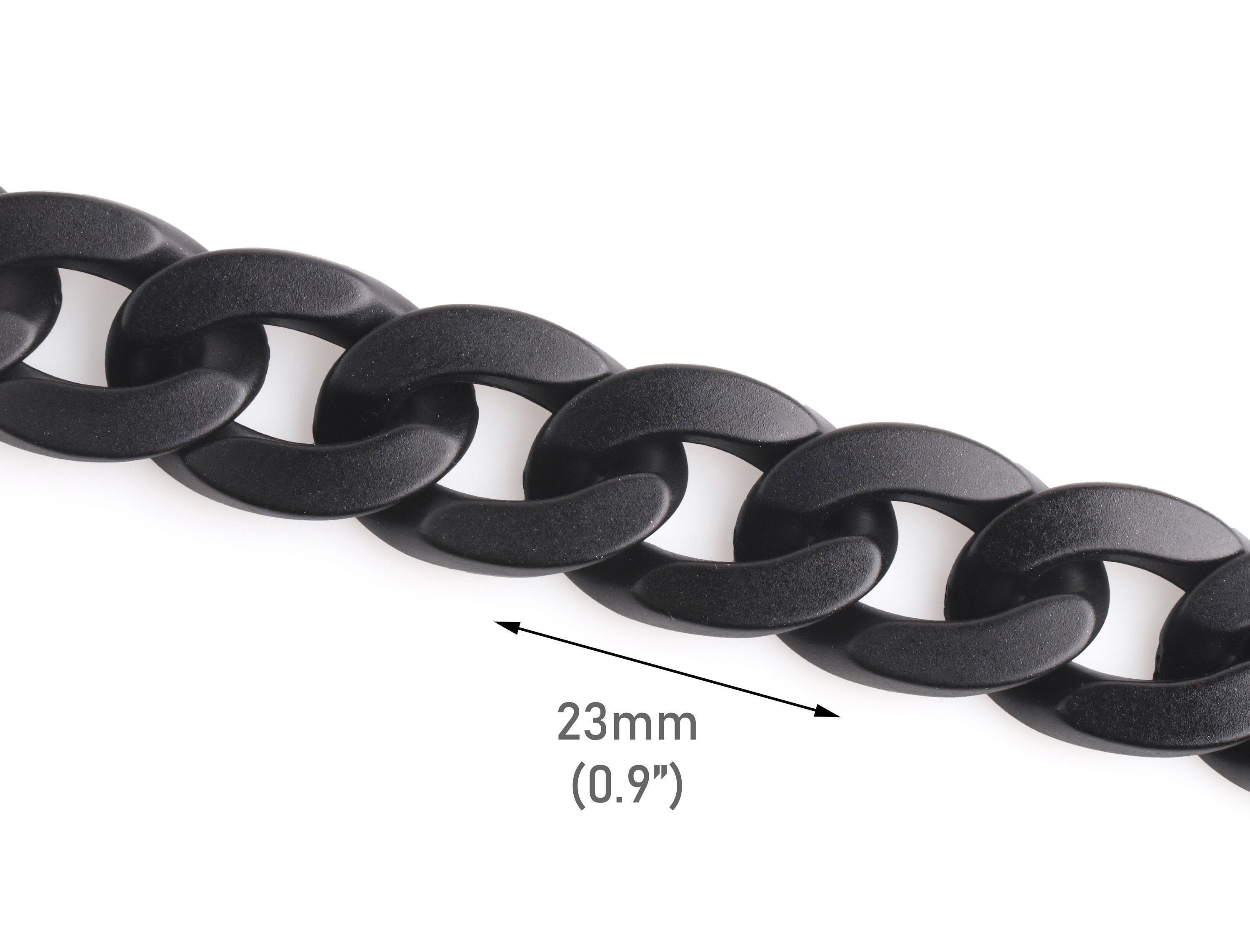 1.5 in. (#6, 38 mm) x 50 ft. Black Plastic Chain