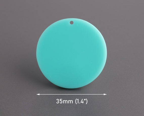 4 Mint Green Circle Pendants 35mm Seafoam Plastic Discs Monogramming Blanks For Vinyl Round Acrylic Earring Cn274 35 Gn02 4 Mint Green Circle Pendants 35mm, Large Round Plastic Discs