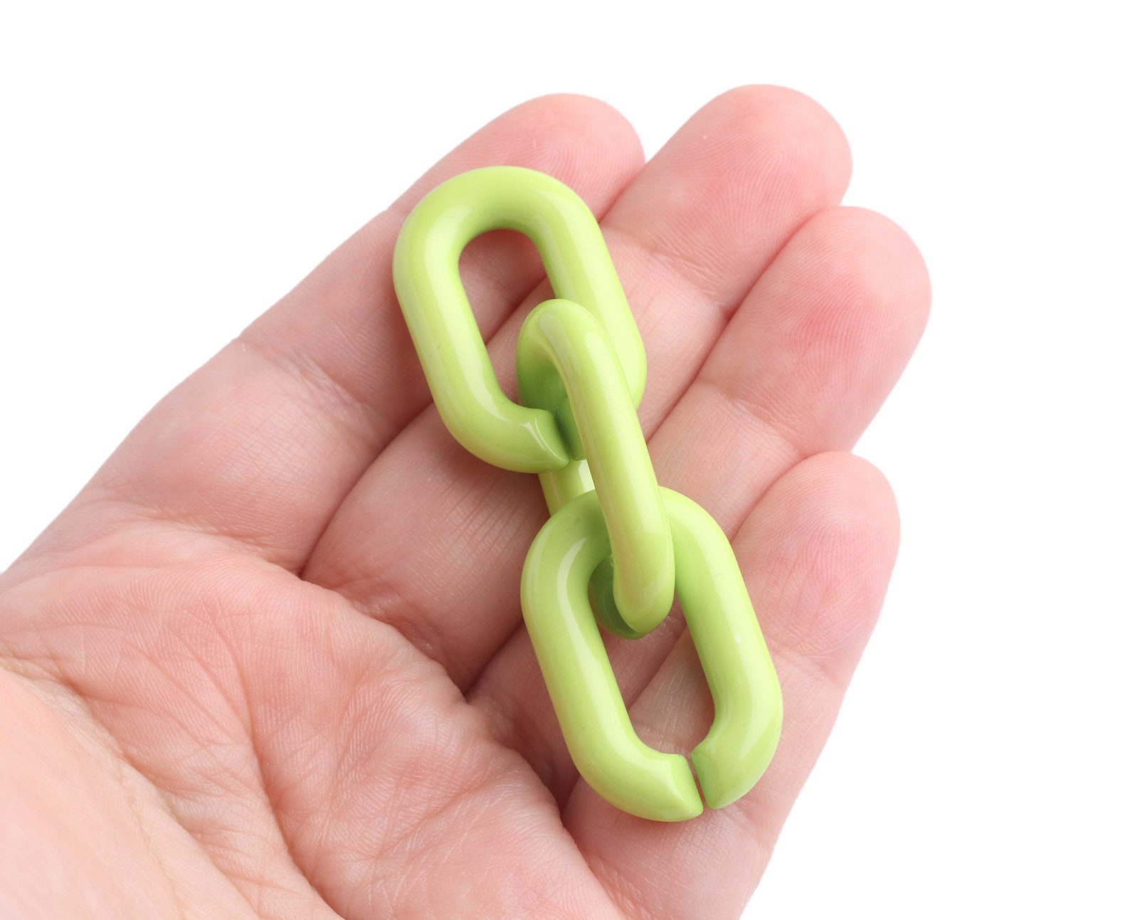 1ft Lime Green Plastic Chain Links 31 X 19mm Acrylic Purse Etsy
