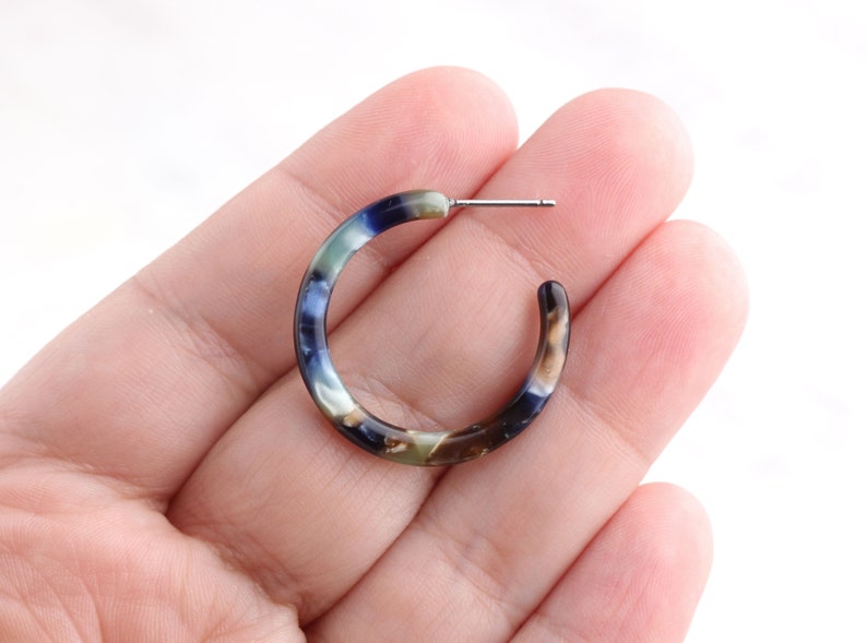 Thin Hoop Earring Making Parts in Neutral Earth Tones 1 Pair Etsy