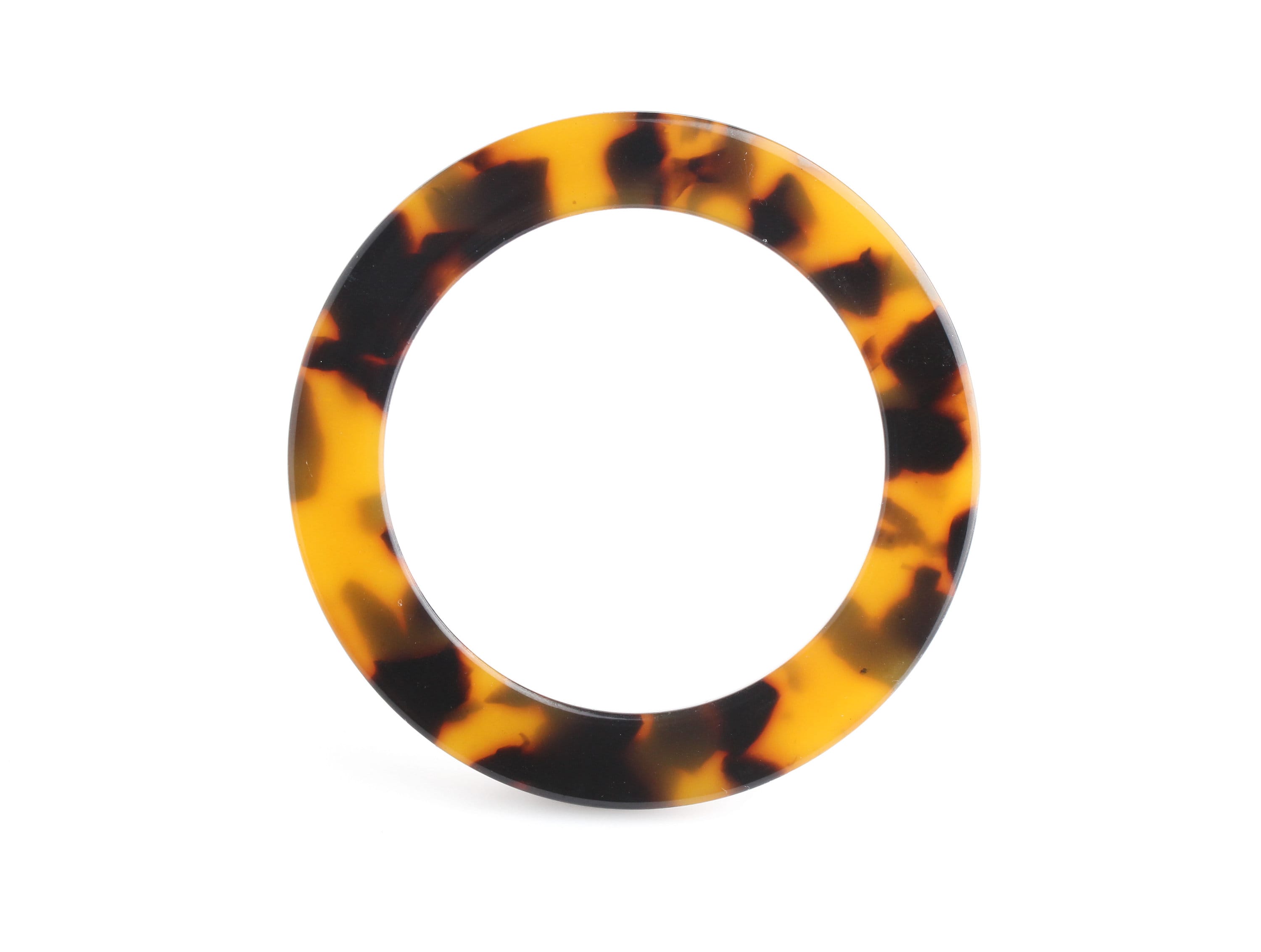 1 Closed Ring Connector, Faux Tortoise Shell Ring, Purse Strap