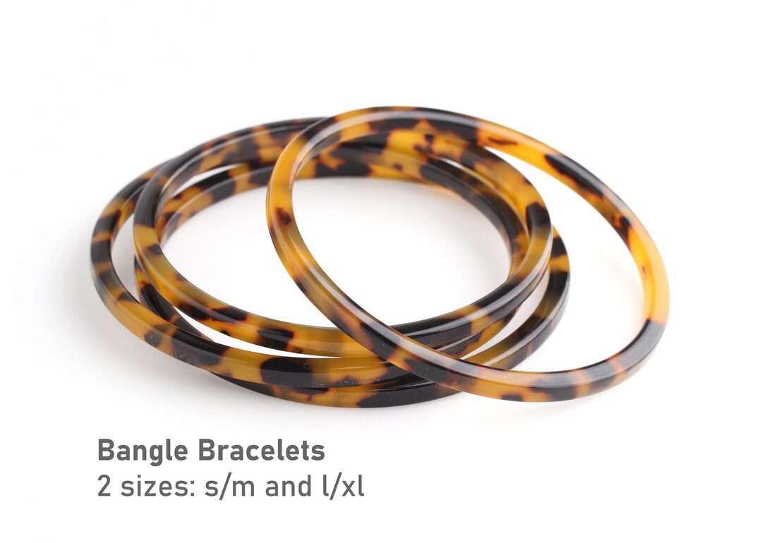 Brown or Blonde Tortoise Shell Bracelet Blanks, resin lucite tortoise –  Swoon & Shimmer