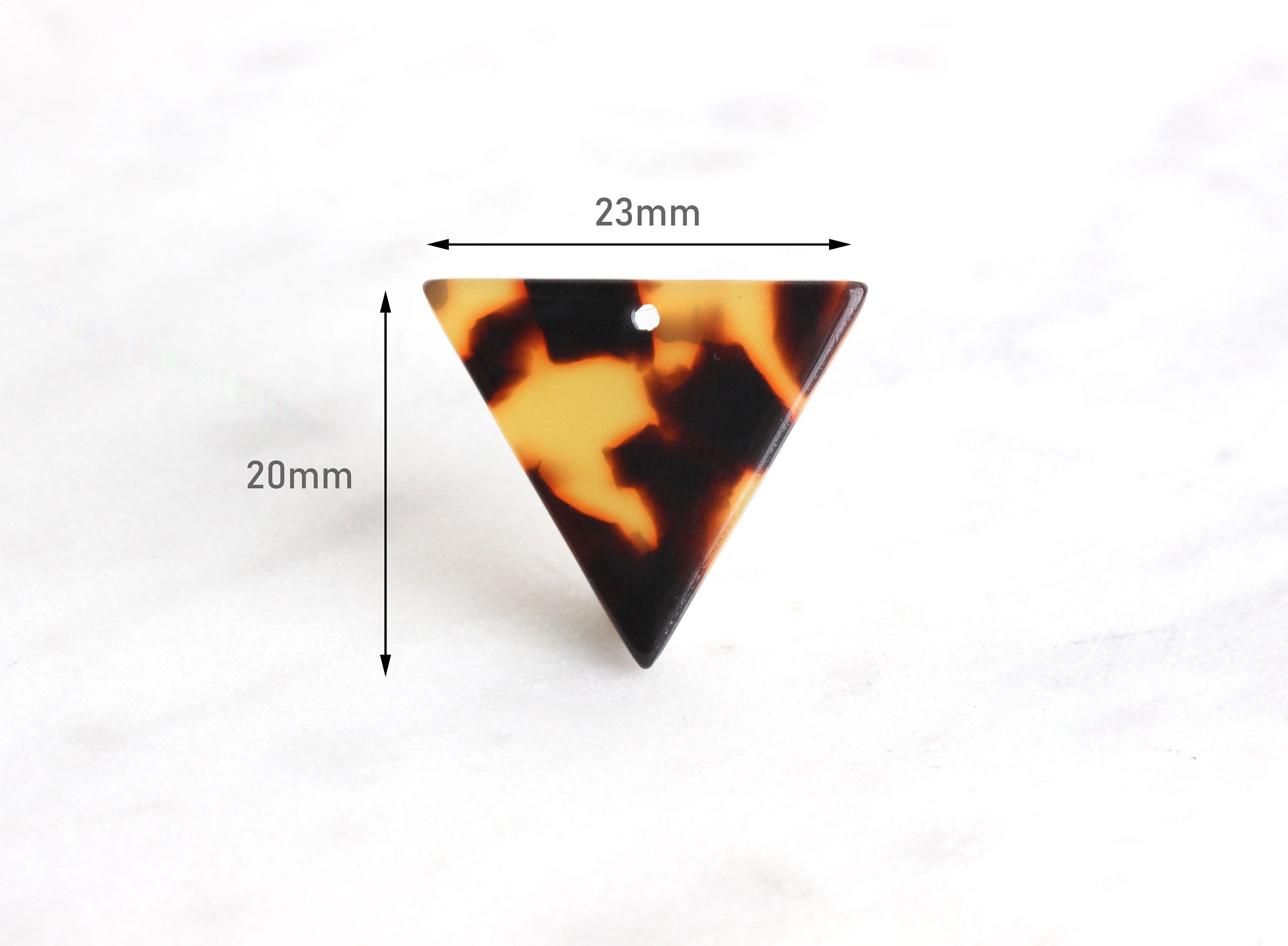 4 Dark Tortoise Shell Triangle Flag Beads, Amber Triangle Chevron ...