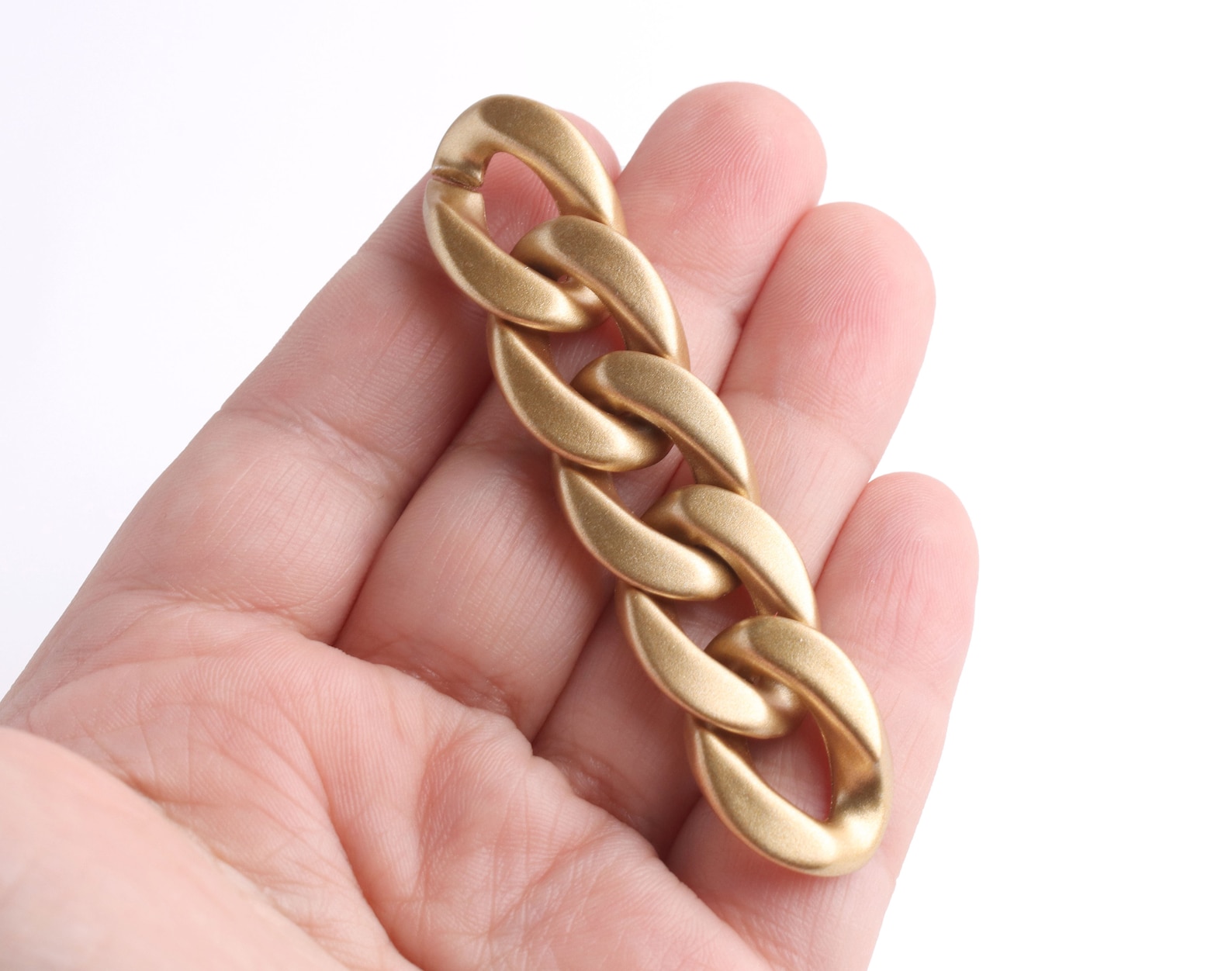 1ft Matte Gold Plastic Chain Links 23 X 17mm Nickel Free Etsy