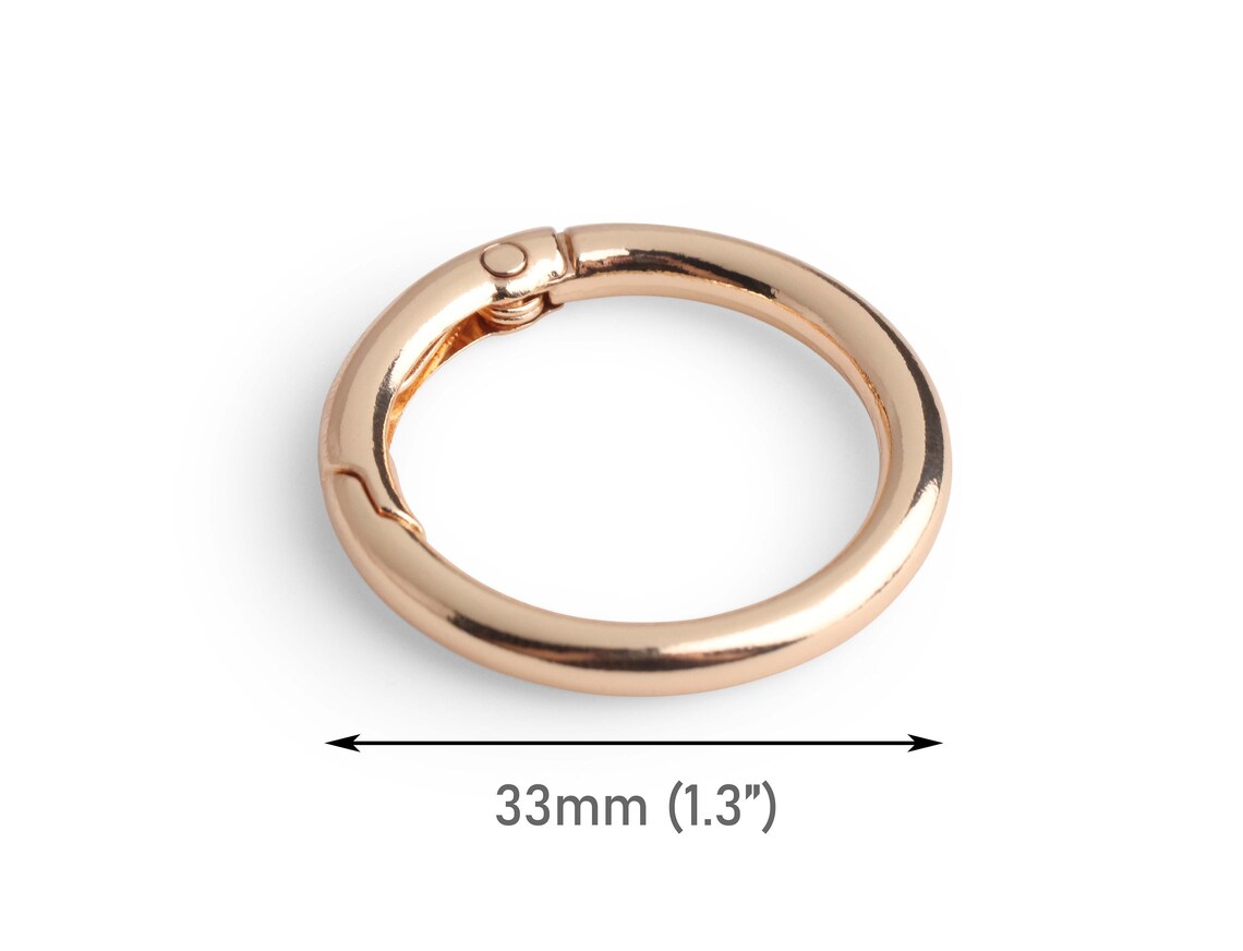 2 Large Gold Spring Gate Clips, 1.3