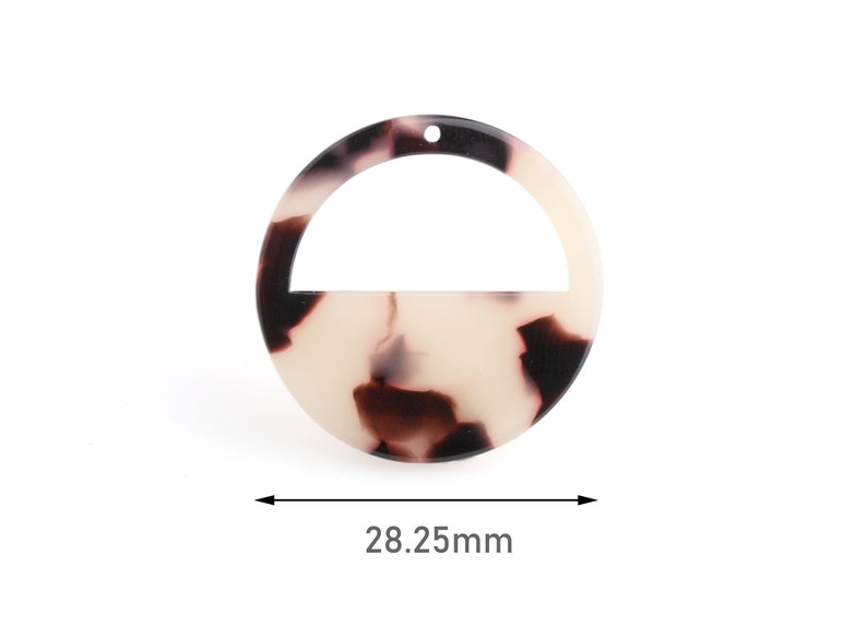 4 White Tortoise Shell Circles With Cut Outs Hollow Circle Etsy