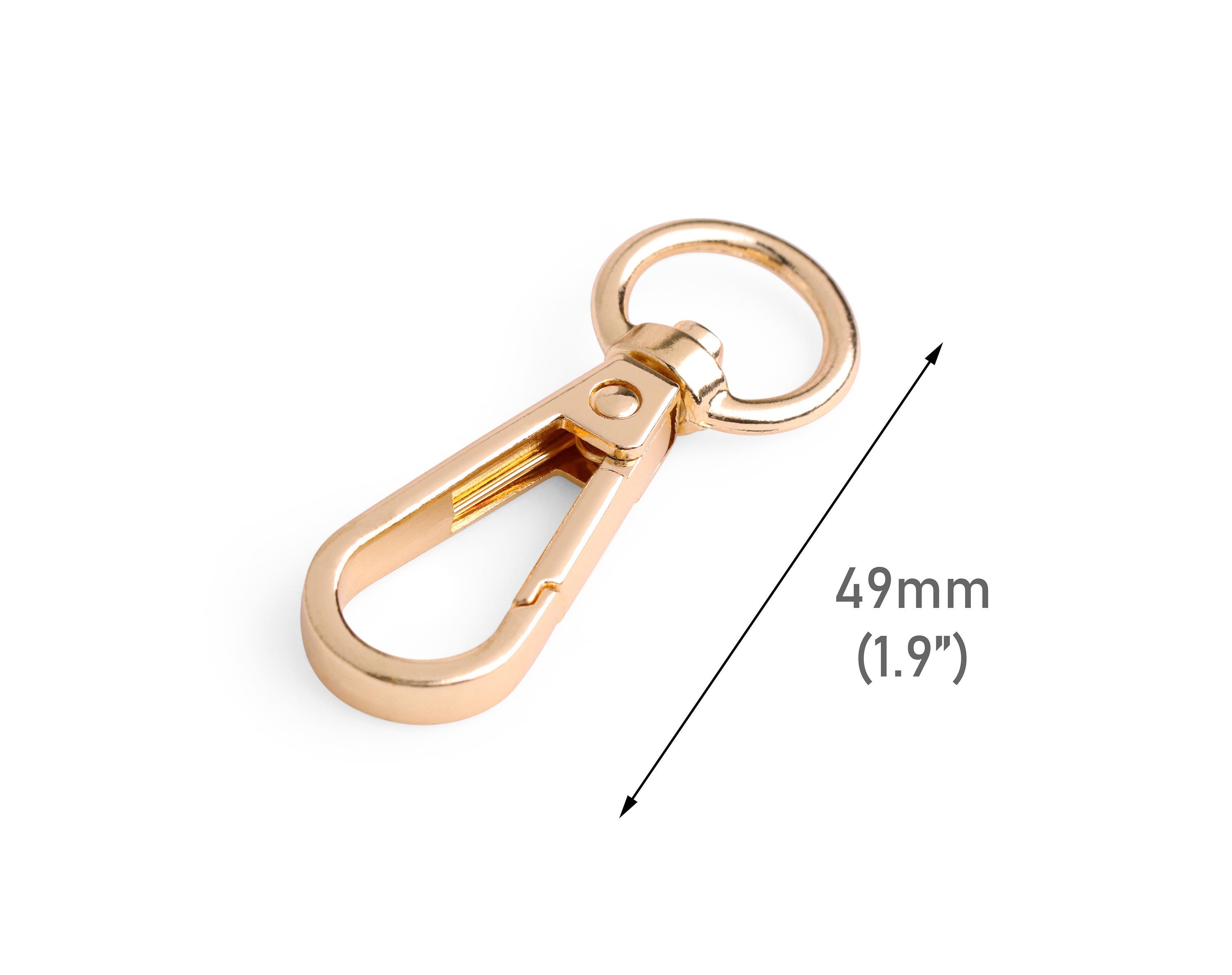 Buy 2 Gold Snap Hooks With Swivel for Bags, 1.9 Inch, Metal, Large Clips, Purse  Strap Attacher Rings, Designer Hardware Closures, RG133-49-GP Online in  India 