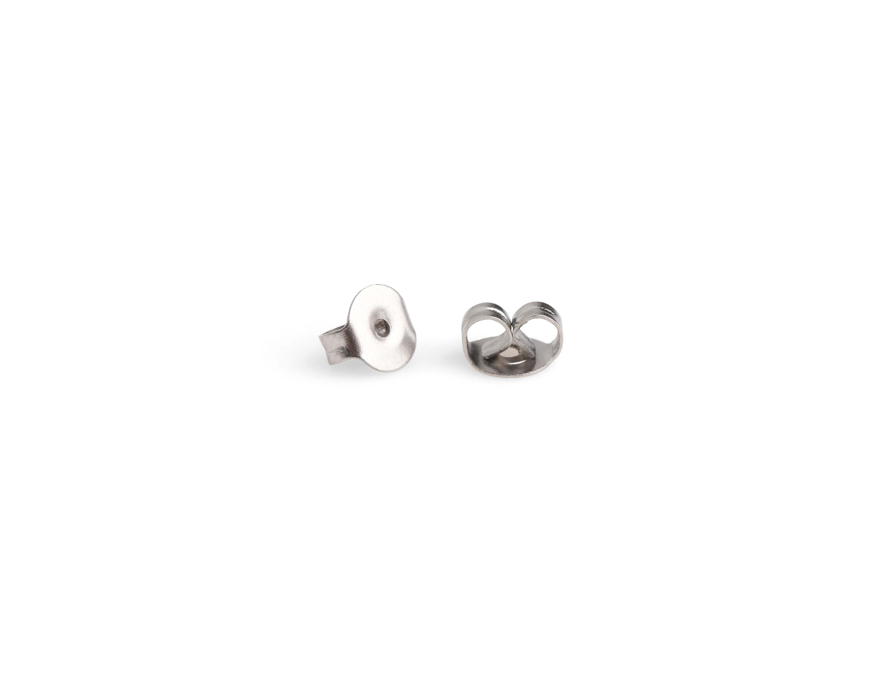 100pcs 304 Stainless Steel Ear Nut Earring Backs Replacements