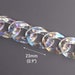 1ft Opal Clear Acrylic Chain Links, 23x17mm, Iridescent Rainbow, Lucite Mask Chain, Transparent Plastic Chain with Cuban Link, CH175-23-CL02