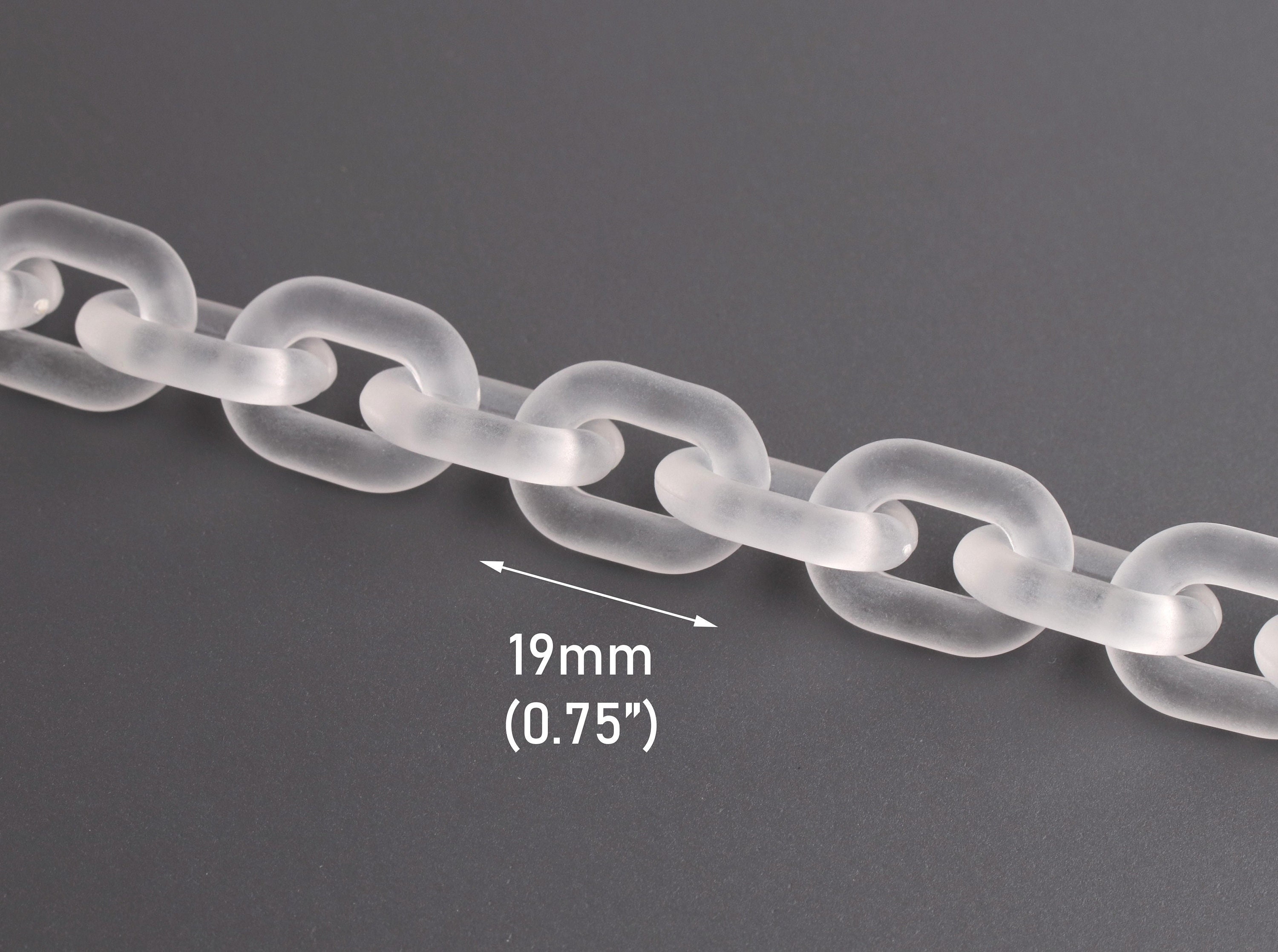 Clear plastic chain, transparent acrylic chain, glasses chain, bag chain