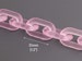 1ft Frosted Ballet Pink Acrylic Chain Links, 31 x 19mm, Matte Pink Chain, Light Pink Plastic Chain for Handbags and Necklaces, CH191-31-PK39