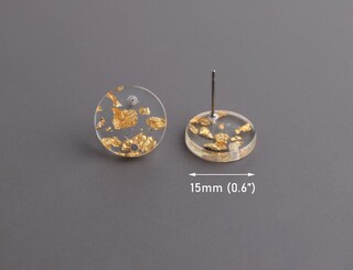 Orecchini A Bottone In Acrilico Blu Opaco – Diametro 15 Mm – Leggeri E Ipoallergenici – Per Ogni Occasione