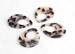 4 Big Teardrop Bead White Tortoise Shell, 38mm Vintage Tortoise Acrylic Blanks Mottled Beads Plastic Blond Tortoise Charm, TD046-38-WT 