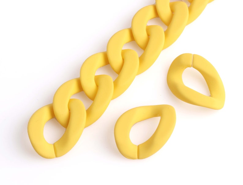 1ft Matte Yellow Plastic Chain Links 24 X 17mm Twisted Curb - Etsy