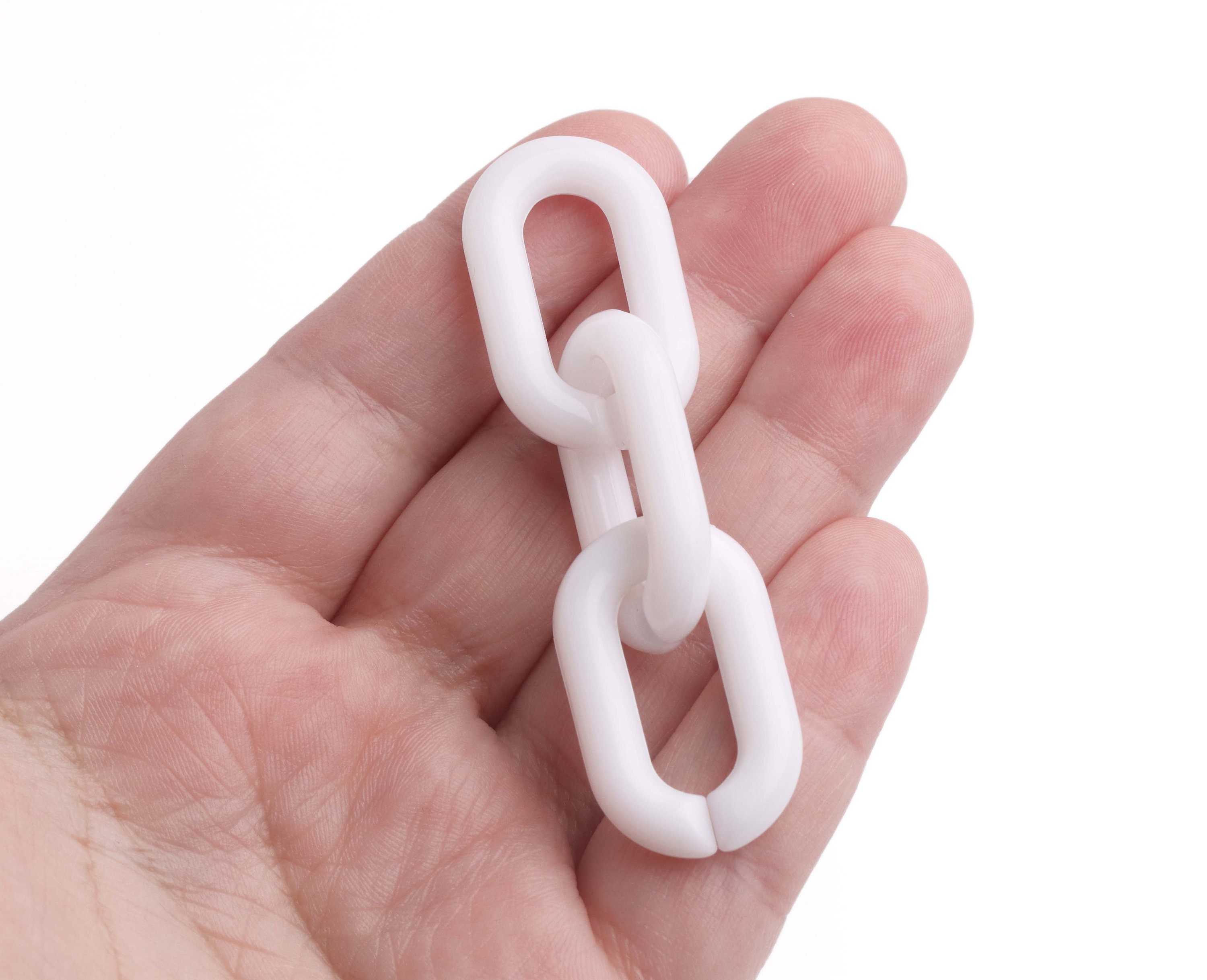 1ft Pure White Plastic Chain Links 31 X 19mm Bulk Wholesale Etsy