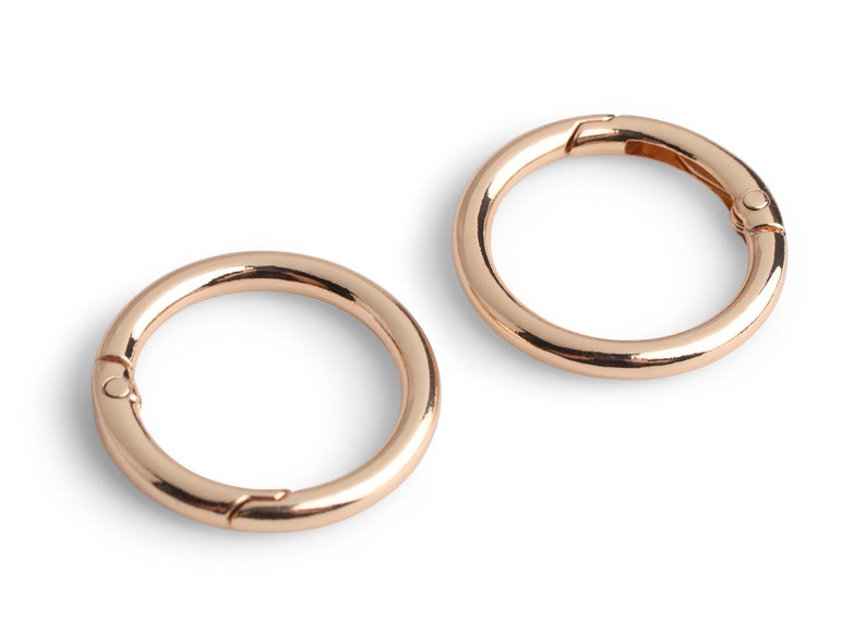 2 Large Gold Spring Gate Clips, 1.3