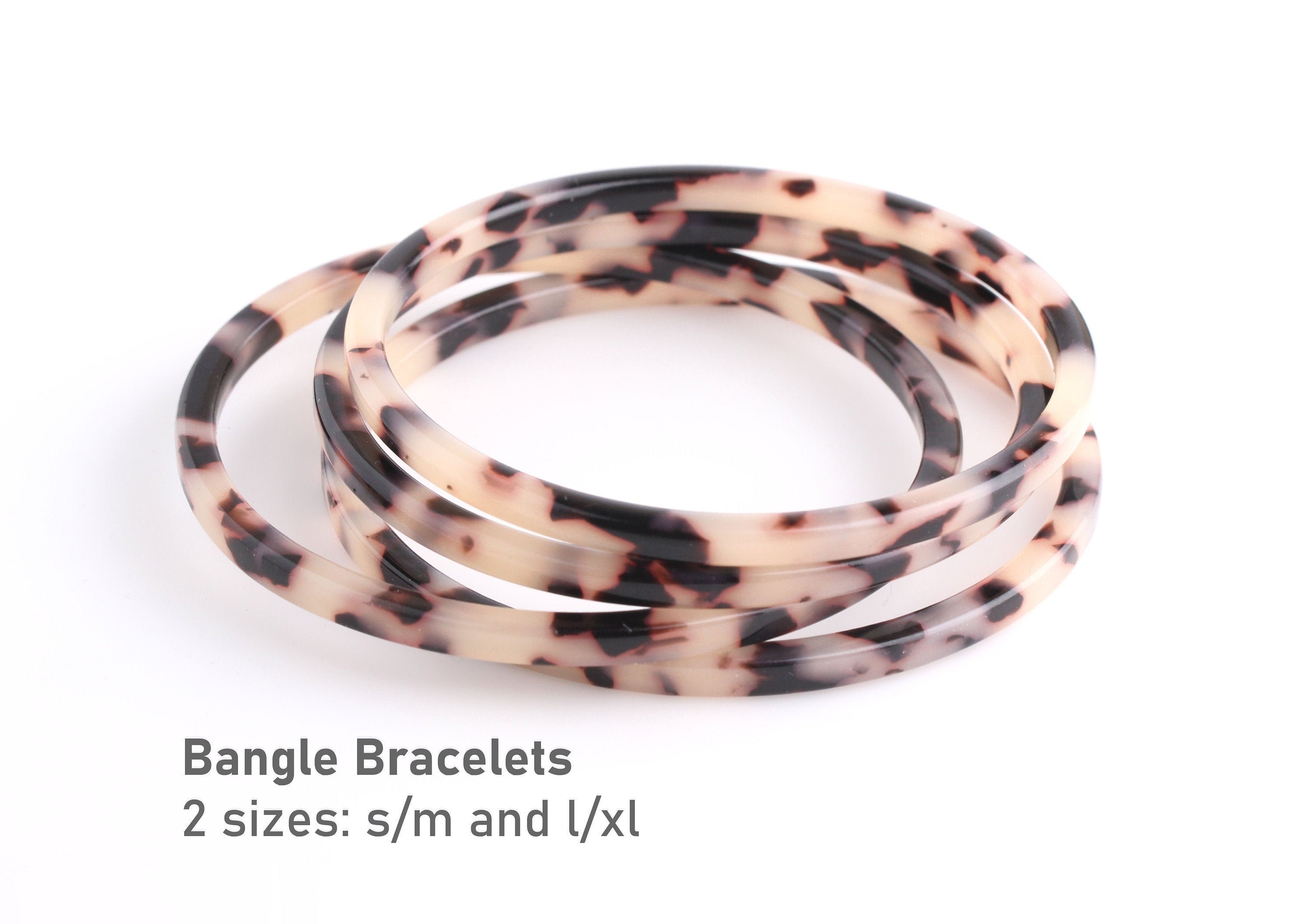 Tortoise Brown Plastic Bracelet Cellulose Acetate Bangle Thin Bracelet  Minimalist Jewelry 