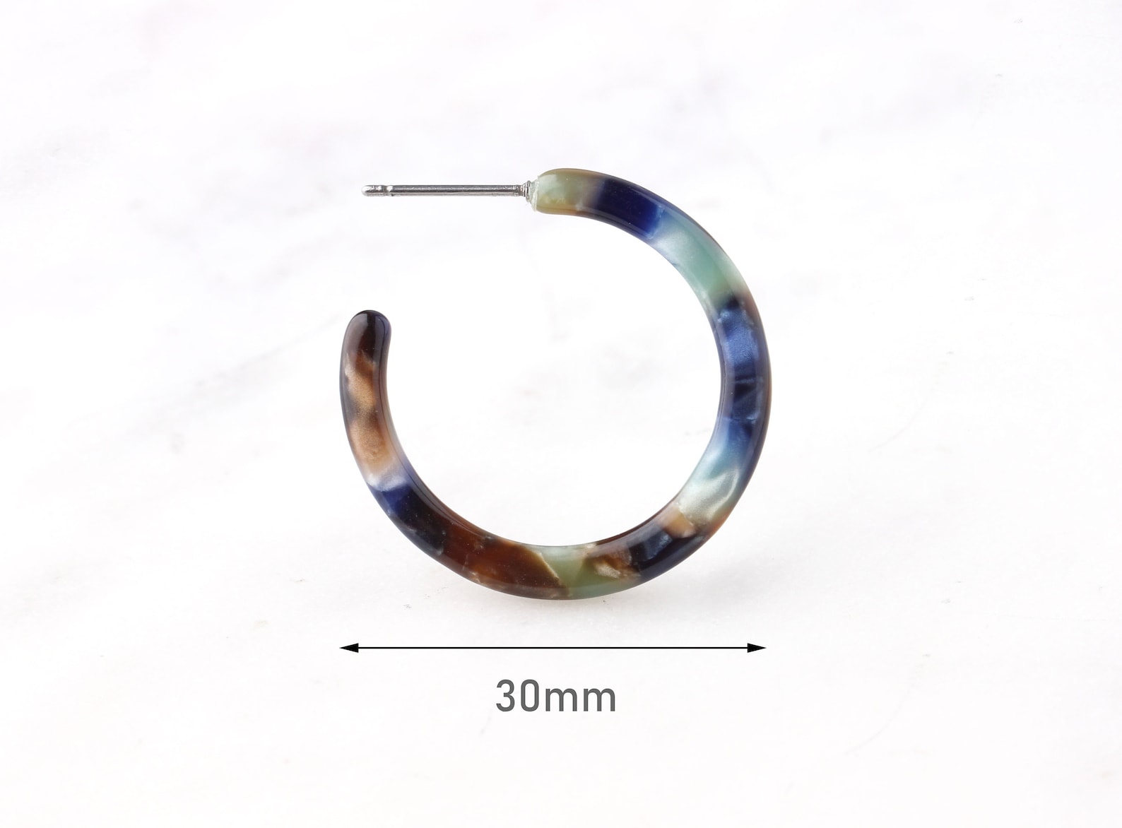 Thin Hoop Earring Making Parts in Neutral Earth Tones 1 Pair Etsy