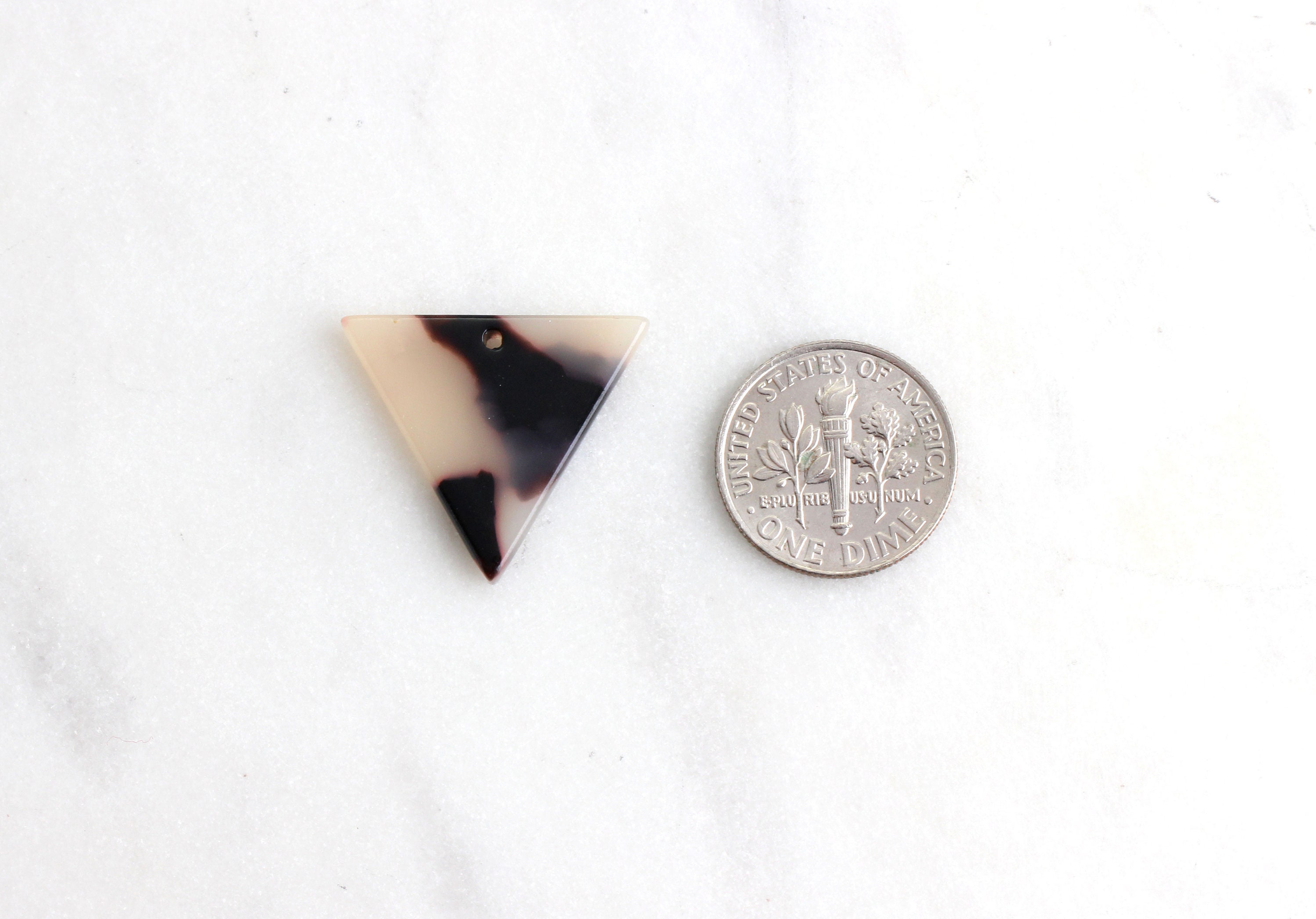 4 White Tortoise Shell Earring Triangles 20mm X 23mm, Plexiglass Shapes ...
