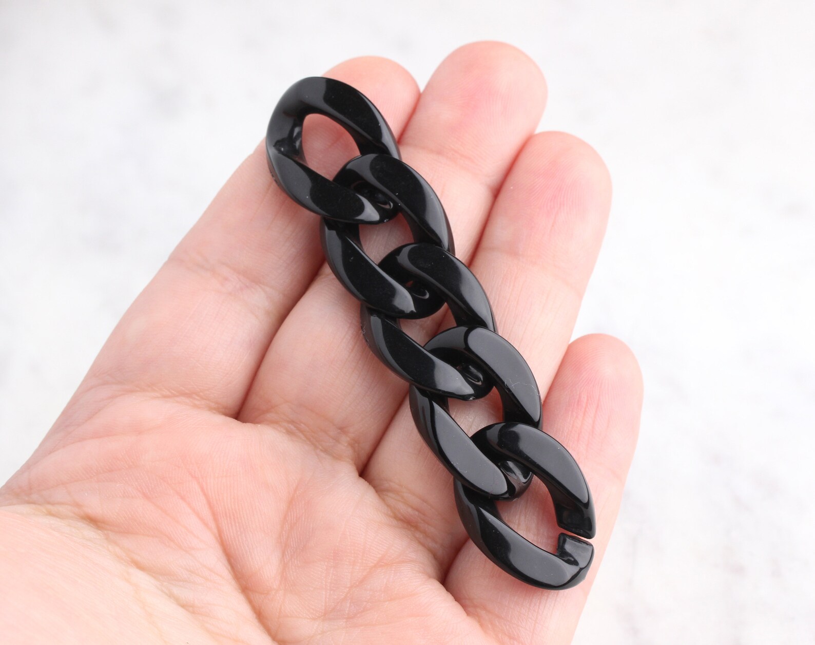1ft Black Plastic Chain Links 24mm x 17mm Split Links Etsy