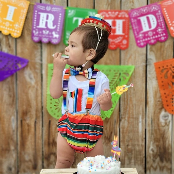 Mexican Serape outfit for boy// First Fiesta birthday//Serape 1st birthday outfit//Cinco de Mayo//Taco-bout fiesta//Mexican oufit for boys//