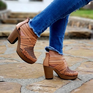 Nancy Mexican wedges//High heel huarache//Mexican huarache//Mexican wedge sandal//Mexican heels//Huarache mexicano//Mexican sandal