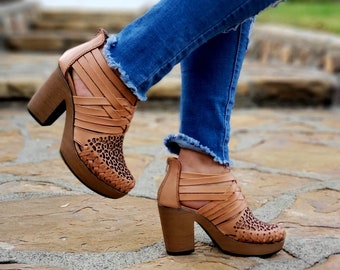 Nancy Mexican wedges//High heel huarache//Mexican huarache//Mexican wedge sandal//Mexican heels//Huarache mexicano//Mexican sandal