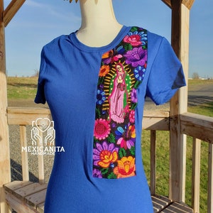 Blusa Virgen de Guadalupe// Camiseta Virgencita// Blusa bordada Señora de Guadalupe