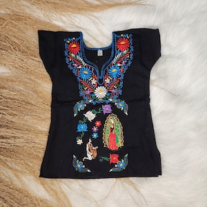 Vestido de la Virgen de Guadalupe: Traje mexicano bordado para niñas