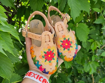 Fanny Bebés y niños pequeños huaraches/Huaraches para bebe/Huaraches para niñas/Zapatos de niñas//Huaraches mexicanos para bebés y niños pequeños