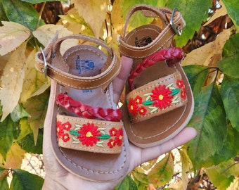 Natalia Baby's en peuters huaraches sandaal/Huaraches para bebe//Meisjessandalen/Mexicaanse huaraches voor baby's en peuters//Mexicaanse schoenen