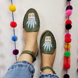Cactus Mexican huarache sandals//Huarache mexicano//Mexican sandal//Mexican closed toe huarache sandal