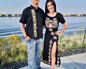 Matching outfits for couples||Mexican guayabera for him||Mexican off shoulder top||Mexican outfits||Mexican wedding dress||Anniversary gift