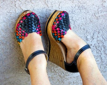 mexican wedge sandals