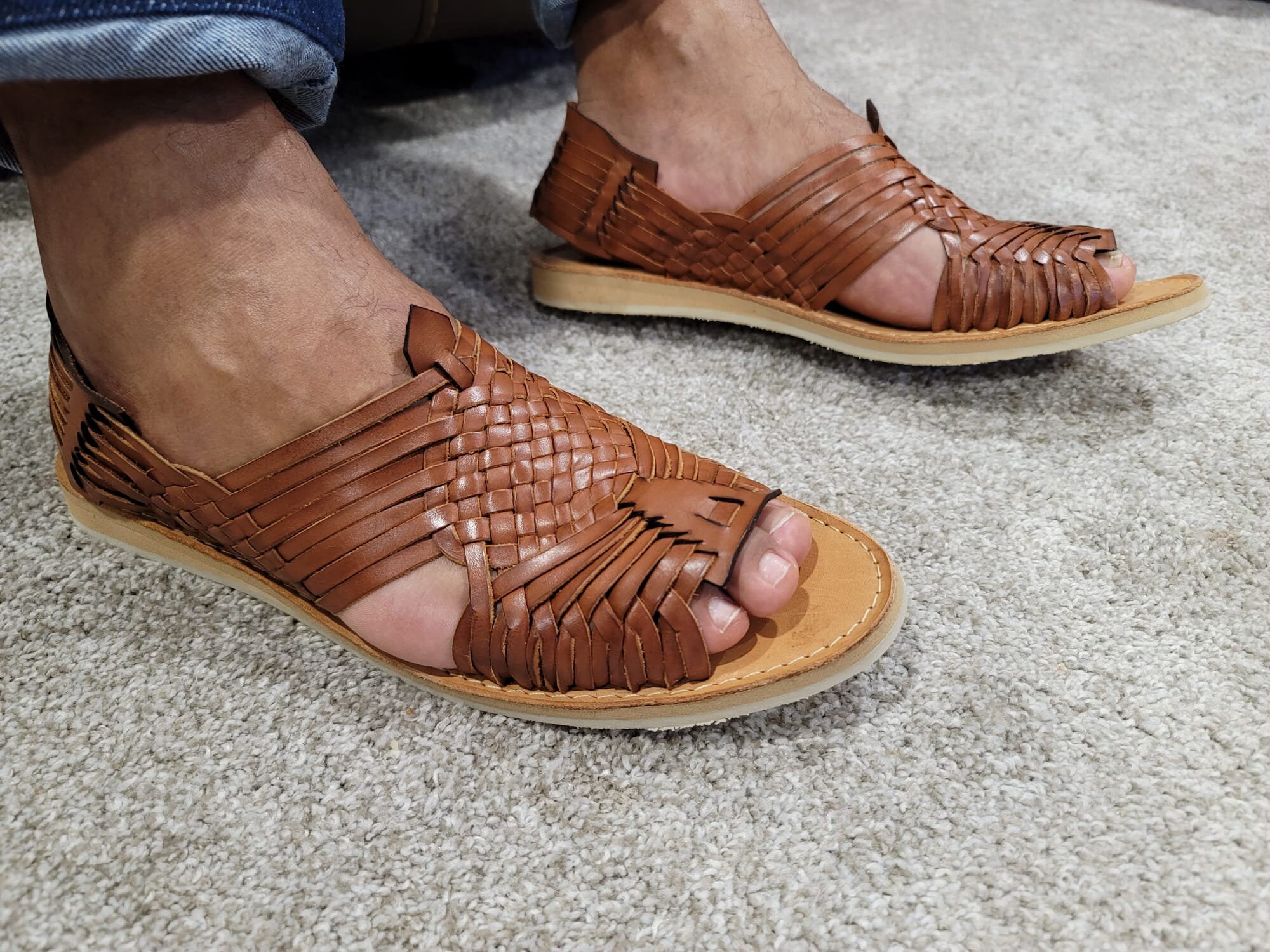 Handmade Leather Huarache Sandals for Men - Etsy