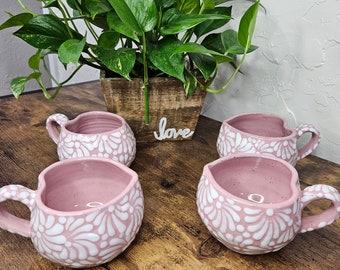 Heart-shaped talavera mug||17 oz capacity||Talavera cups||Talavera pottery||Talavera coffe mug||Valentines gift||Wedding gifts||Grandma gift