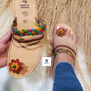 FINAL SALE Natty Mexican sandals/Mexican huaraches//Women&#39;s sandals//toe loop sandals//Mexican shoes//leather sandals//summer sandals||