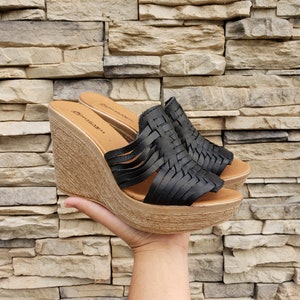 Valerie Mexican Wedges/mexican Huarache//mexican Wedge - Etsy