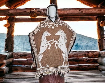 ウールポンチョ、100%ウールポンチョ、メキシカンギャバン