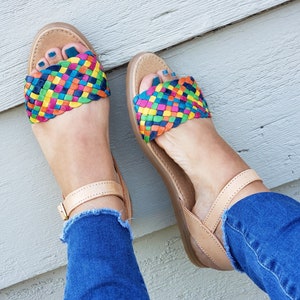 FINAL SALE Sandy Mexican huarache sandals//Huarache mexicano//Mexican sandal//Mexican open toe huarache//Mexican shoes//Leather sandals