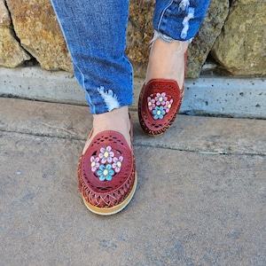 Yoali huarache mexicano sandals||Mexican huarache||Womens huarache sandals||Mexican shoes||Summer sandals||embroidered sandals