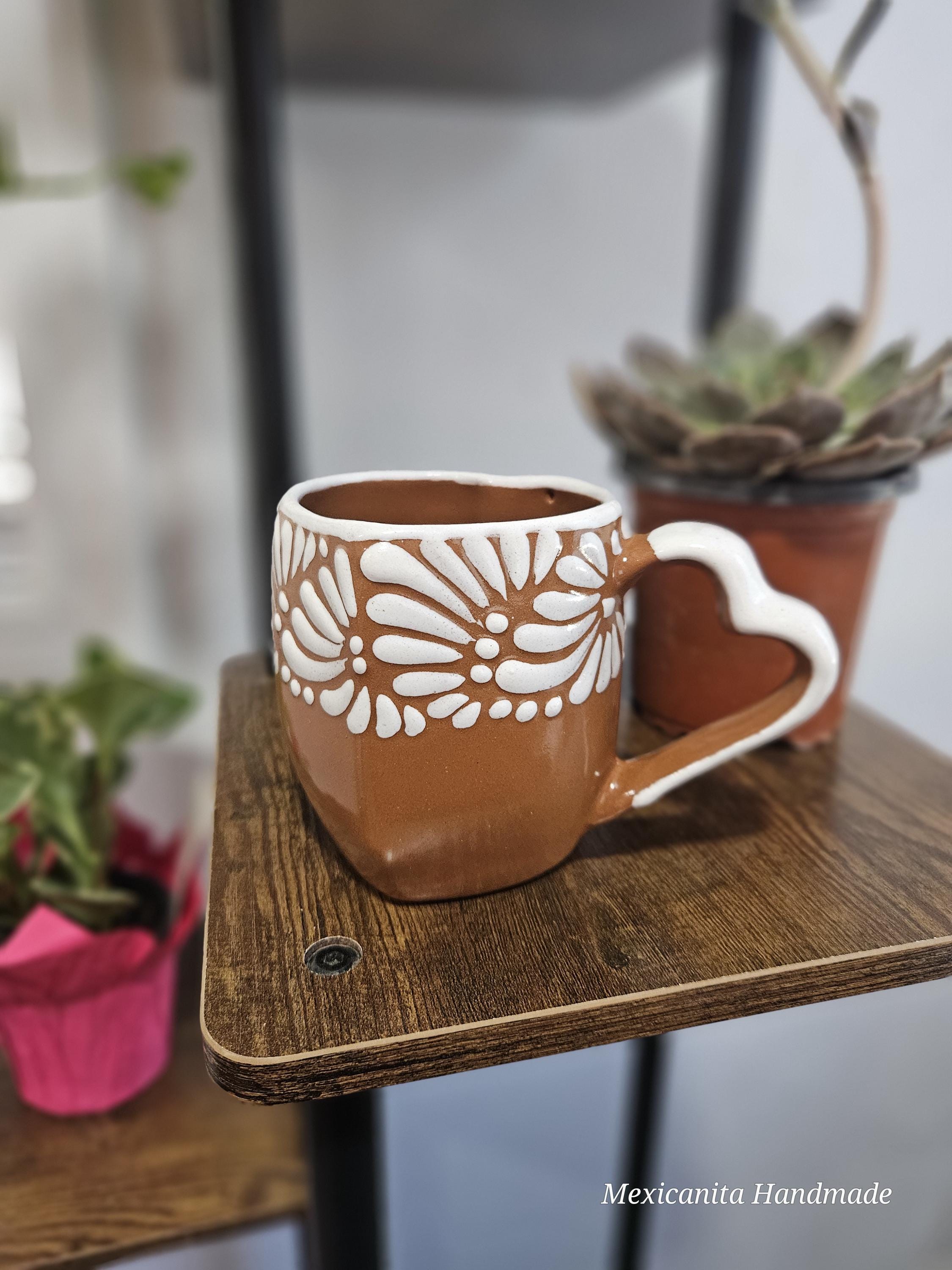 Heart-shaped Talavera Mug||17 Oz Capacity||talavera Cups||talavera