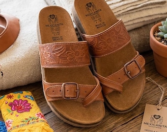 Zacapu sandalia mexicana // huarache mexicano // sandalias de mujer // huarache artesanal // sandalias de punta abierta // APTAS PARA PIES ANCHOS