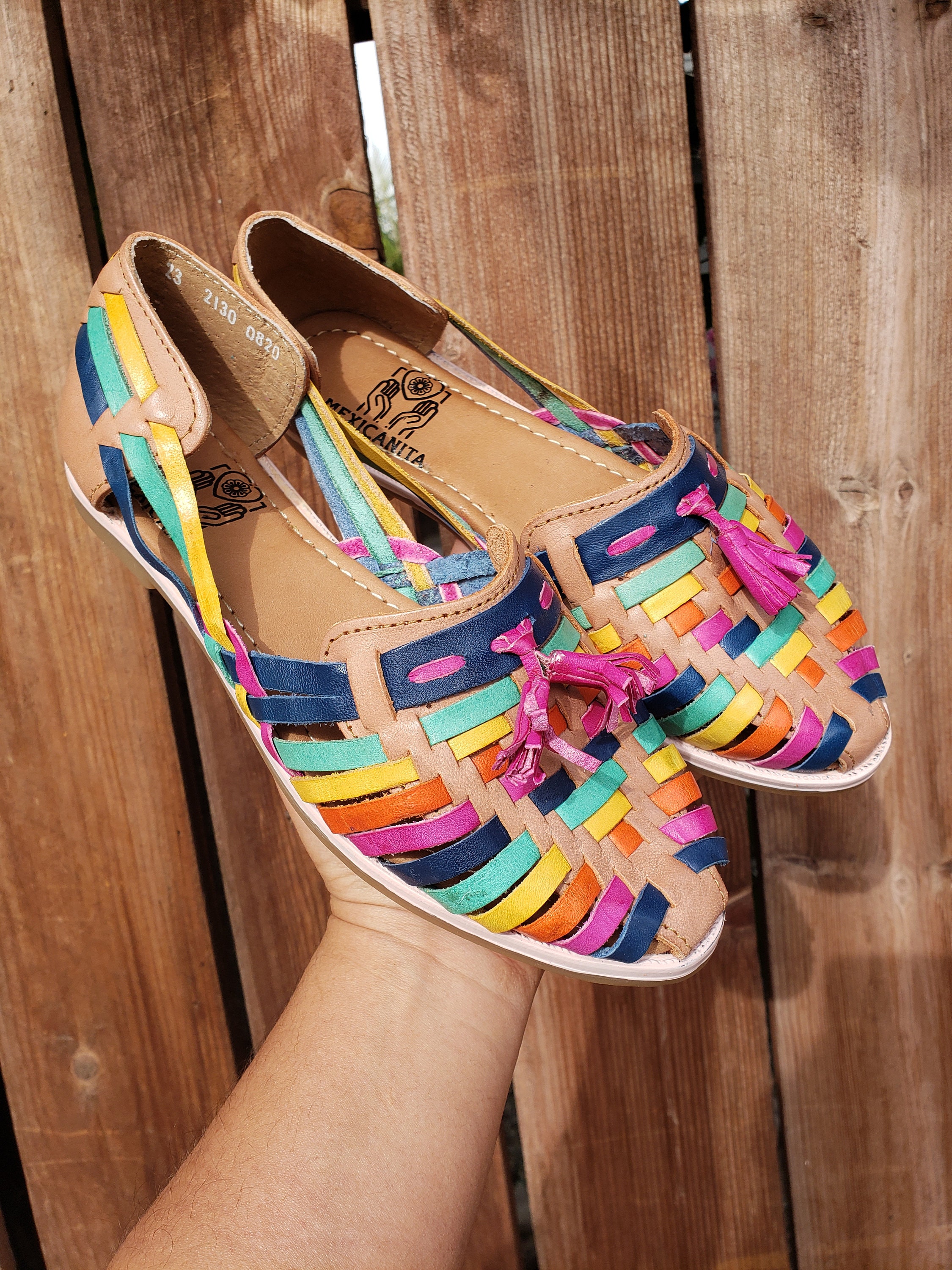 multi colored huaraches