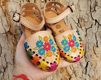 Jardin Baby's en peuters huaraches sandaal/Huaraches para bebe//Meisjesschoenen/Mexicaanse huaraches voor baby's en peuters//