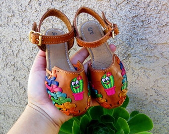 FINAL SALE Little cactus huarache,Baby & toddlers huarache//Mexican huarache//Baby huaraches//Huarachitos//huarache for girls//