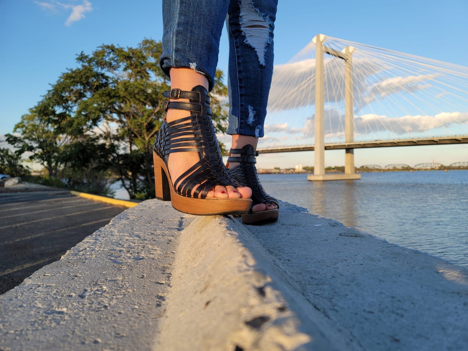 Emerita Ankle Strap Heels// // Mexican Wedges//high Heel - Etsy