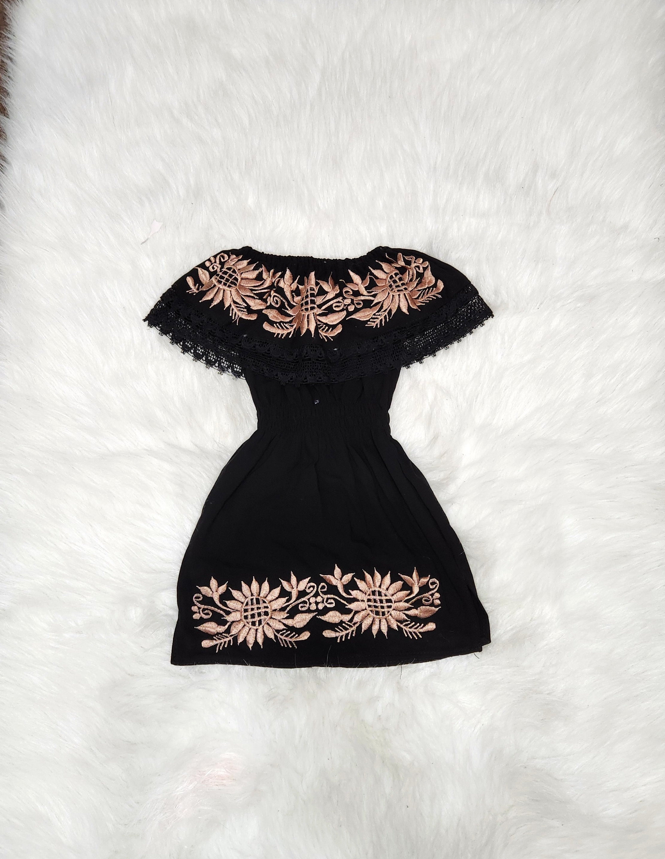 Mexican Embroidered Mini Dress - Etsy