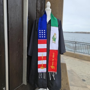 St Jude 2025 Mexikanisch-Amerikaner Stola // Serape Stola // Klasse von 2025 // USA / MEXIKO STOLA // Binacional stole // san judas stola