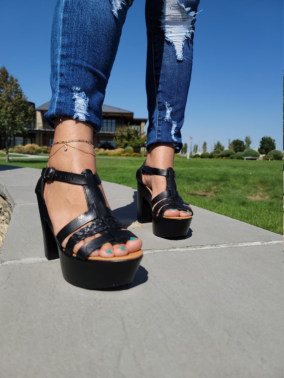 Mindy Mexican Wedges/mexican Huarache//mexican Wedge Sandal